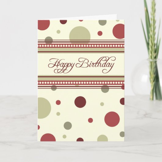 Red Dots Business de la carte d'anniversaire de gr (Devant)