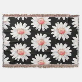 Red Dotted Daisy's Deken