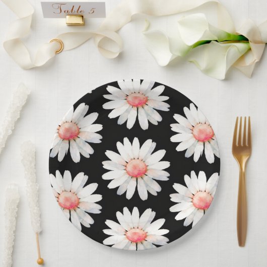 Red Dotted Daisy's Papieren Bordje (Huwelijk)