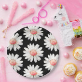 Red Dotted Daisy's Papieren Bordje (Feest)