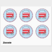 Red Double Deck London Bus Dank u Stickers (Vel)