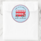 Red Double Deck London Bus Dank u Stickers (Tas)