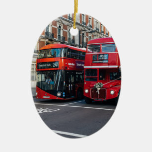 Red Double Decker Buses Keramisch Ornament