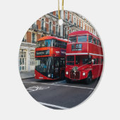 Red Double Decker Buses Keramisch Ornament (Links)