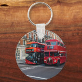Red Double Decker Buses Sleutelhanger (Voorkant)