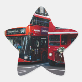 Red Double Decker Buses Ster Sticker