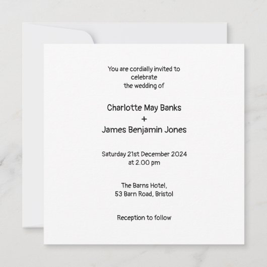 Red Double Decker London Bus Faire-part de mariage (Dos)