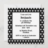 Red Double Decker London Bus Invitation Anniversai (Dos)