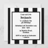 Red Double Decker London Bus Invitation Anniversai (Dos)