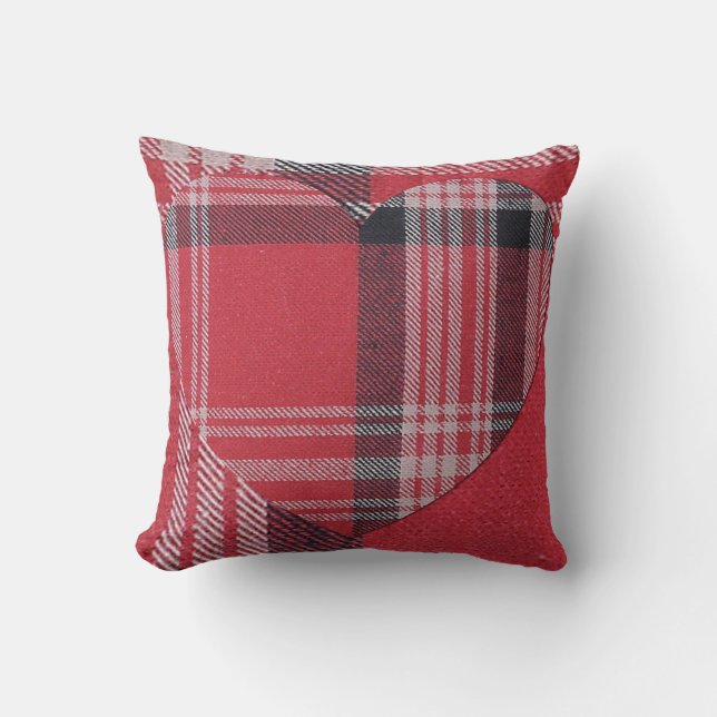 Red Double Play Heart Kussen (Voorkant)