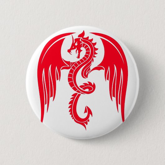 Red Dragaon Dragão Vermelho Ronde Button 5,7 Cm (Voorkant)