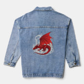 Red Dragon Abstract Denim Jacket (Achterkant)