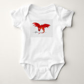 Red dragon baby body suit romper (Voorkant)