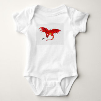 Red dragon baby body suit romper