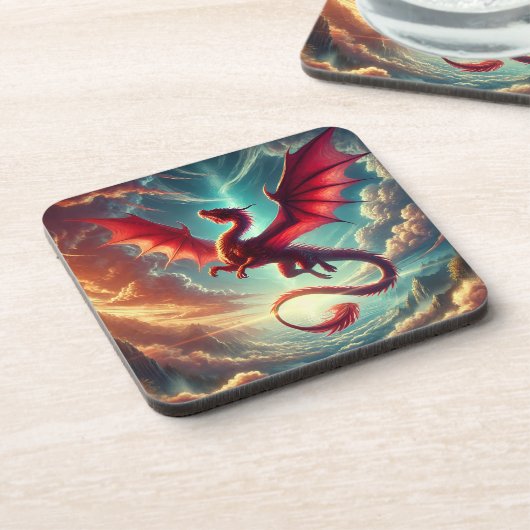 Red Dragon Bier Onderzetter (Linkerzijde)