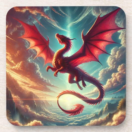 Red Dragon Bier Onderzetter (Voorkant)