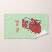 Red Dragon Cartoon Bath-handdoekset Bad Handdoek (Handdoek)