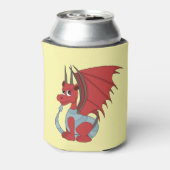 Red Dragon Cartoon Blikjeskoeler (Blikje Achterkant)