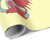Red Dragon Cartoon Cadeaupapier (Rol Hoek)