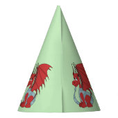 Red Dragon Cartoon Feesthoedjes (Achterkant)