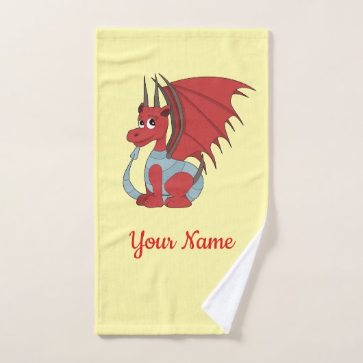Red Dragon Cartoon Handdoek (Handdoek)
