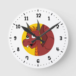 Red Dragon cartoon  Ronde Klok