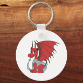 Red Dragon Cartoon Sleutelhanger (Voorkant)