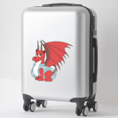 Red Dragon Cartoon Sticker (Koffer)