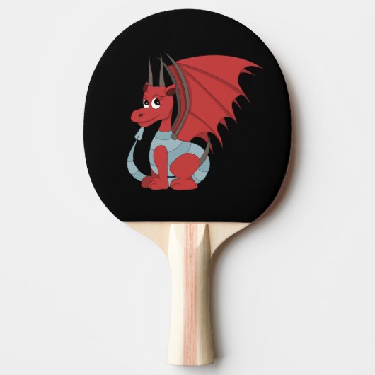 Red Dragon Cartoon Tafeltennisbatje (Voorkant)