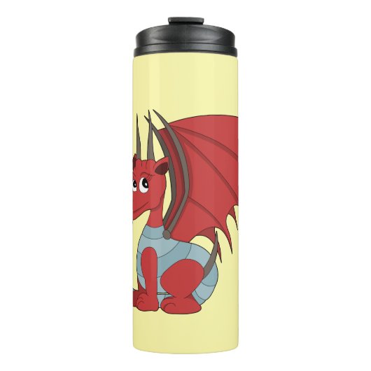 Red Dragon Cartoon Thermosbeker (Voorkant)