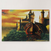 Red Dragon Castle Fantasy Legpuzzel (Horizontaal)