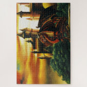 Red Dragon Castle Fantasy Legpuzzel (Verticaal)