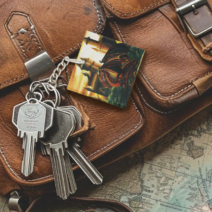 Red Dragon Castle Fantasy Sleutelhanger