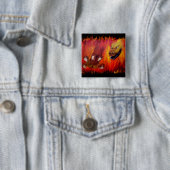 Red Dragon Claw Vierkante Button 5,1 Cm (In situ)