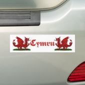 Red Dragon Cymru Bumpersticker (Op auto)