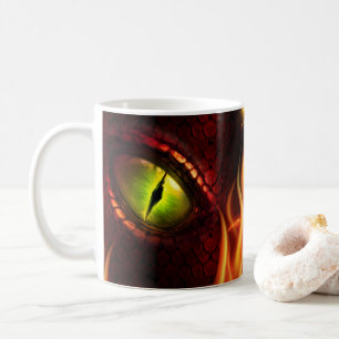 Red Dragon Eye & Fire Specialized Coffee Mok, Cup Koffiemok
