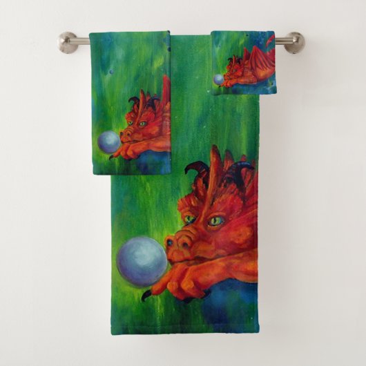 Red Dragon Fantasy Bad Handdoek (Insitu)