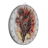 Red Dragon Fantasy Custom Name Dart Board Dartbord (Voorkant Links)