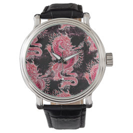 Red Dragon Galaxy Horloge