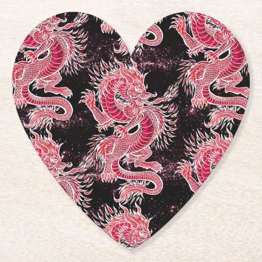 Red Dragon Galaxy Kartonnen Onderzetters (Voorkant)