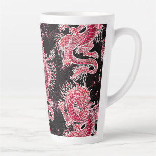 Red Dragon Galaxy Latte Mok
