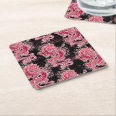 Red Dragon Galaxy Vierkante Kartonnen Onderzetter (Schuin)