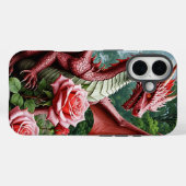 Red Dragon iPhone16 Coque avec Rose Garden Design (Verso (horizontal))