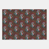 Red Dragon Kerstkrans Inpakpapier Vel (Voorkant 3)