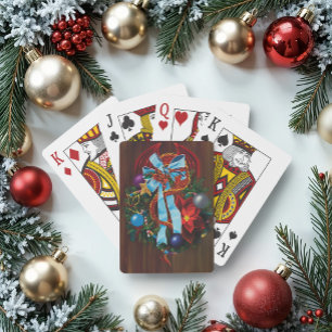 Red Dragon Kerstkrans Speelkaarten