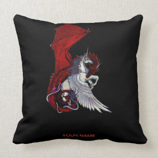 Red Dragon Monster Crimson Fantasy Wings Unicorn Kussen