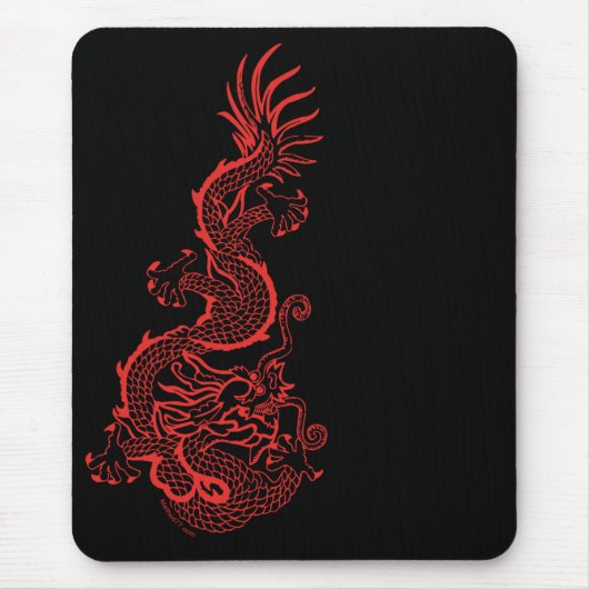 Red Dragon Mousepad Muismat (Voorkant)