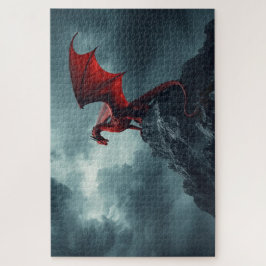 Red Dragon On Cliff Jigsaw Puzzle Legpuzzel