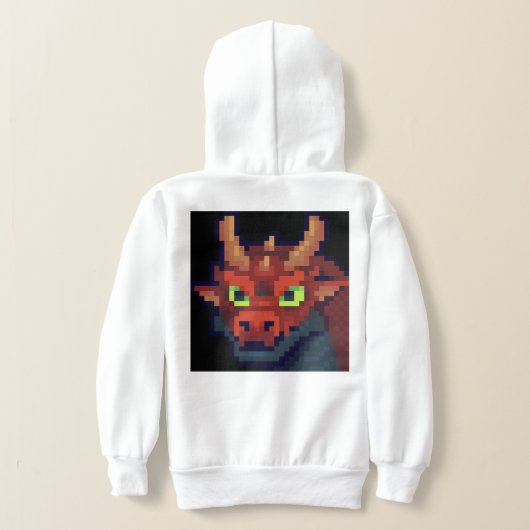 Red Dragon pixel art hoodie (Laag Achter)