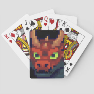 Red Dragon Pixel Art speelkaarten